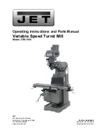 Jet JTM-1050 Operating Instructions And Parts Manual preview