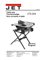 Jet JTS-254 Instruction Manual preview