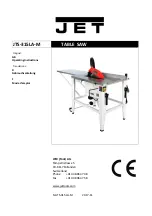 Jet JTS-315LA-M Operating Instructions Manual preview