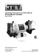 Jet JWBG-8 Operating Instructions And Parts Manual предпросмотр