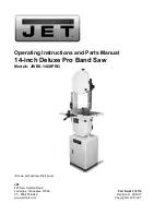 Preview for 1 page of Jet JWBS14DXPRO Operating Instructions And Parts Manual