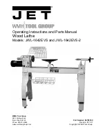 Jet JWL-1642EVS Operating Instructions And Parts Manual предпросмотр