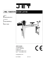 Jet JWL-1840EVS Operating Instructions Manual preview