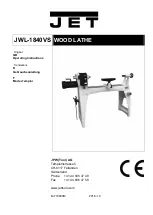 Предварительный просмотр 1 страницы Jet JWL-1840VS Operating Instructions Manual