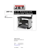 Jet JWP-12L Operating Instructions Manual preview