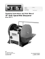 Jet JWS-10 Operating Instructions And Parts Manual preview