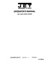 Jet JWS-18HO Operator'S Manual preview