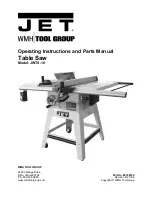 Jet JWTS-10 Operating Instructions And Parts Manual preview