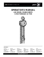 Preview for 1 page of Jet L90 Operator'S Manual