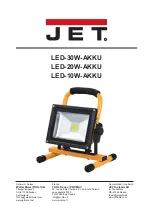 Jet LED-30W-AKKU Installation And Instruction Manual preview