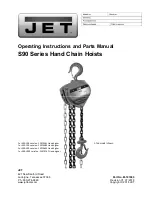 Jet S90 Series Operating Instructions And Parts Manual preview