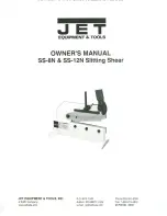 Jet SS-8N Owner'S Manual предпросмотр