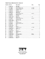 Предварительный просмотр 8 страницы Jet TAK-ZX Assembly Instructions And Parts Manual