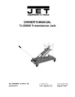 Предварительный просмотр 1 страницы Jet TJ-2000X Owner'S Manual