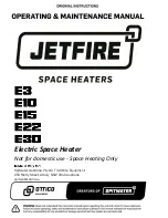 Preview for 1 page of Jetfire E3 Operating & Maintenance Manual