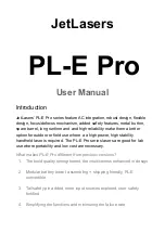 JetLasers PL-E Pro Series User Manual preview