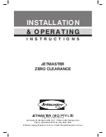 Предварительный просмотр 1 страницы Jetmaster 400 Installation & Operating Instructions Manual