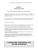 Preview for 20 page of Jetmaster DE LUXE 1050 Installation And Operating Instruction Manual