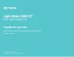 Jetson Light Rider 12 Manual preview