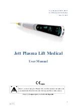 JETT Plasma Lift Medical User Manual preview