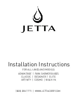 Preview for 1 page of Jetta RAIN SHOWER BASES Installation Instructions Manual