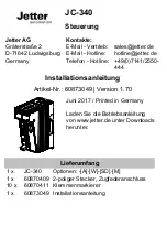 Jetter JC-340 Manual preview