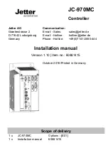 Preview for 16 page of Jetter JC-970MC Installation Manual