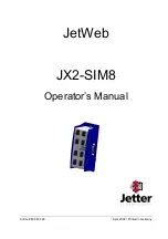 Jetter JetWeb JX2-SIM8 Operator'S Manual preview