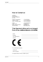 Preview for 3 page of Jetter JetWeb JX2-SIM8 Operator'S Manual