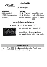 Jetter JVM-507B - HMI Installation Manual preview