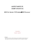 JETWAY 603TCF User Manual предпросмотр