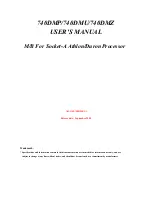 JETWAY 740DMR1A User Manual предпросмотр