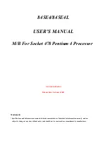 JETWAY 845E4 User Manual предпросмотр