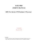 JETWAY 845EPR2A User Manual предпросмотр