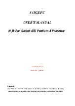 JETWAY 845GEFC User Manual предпросмотр