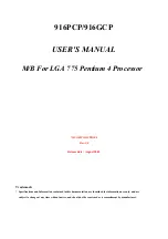 Предварительный просмотр 1 страницы JETWAY 916PCP User Manual