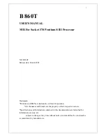 JETWAY B 860T User Manual предпросмотр