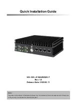 JETWAY HBJC38AZ02-20GB Quick Installation Manual предпросмотр