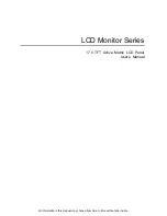 JETWAY LCD Monitor Series User Manual preview