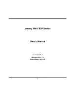 Preview for 1 page of JETWAY Mini-TOP Series User Manual