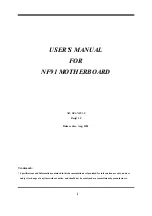 Предварительный просмотр 1 страницы JETWAY NF91 User Manual