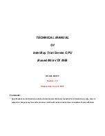 Preview for 1 page of JETWAY NLBT-I1800 Series Technical Manual