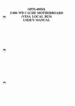 JETWAY OPTI-495SX 3/486WB User Manual предпросмотр