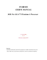 JETWAY P4MBMS - REV 1.0 User Manual preview