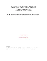 JETWAY P4XFCU User Manual preview