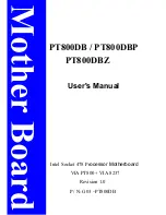 JETWAY PT800DB - REV 1.0 User Manual предпросмотр