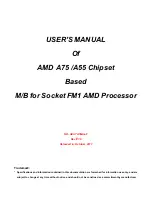 Preview for 1 page of JETWAY TA55AG Series User Manual