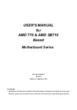 Preview for 1 page of JETWAY TA77AG User Manual