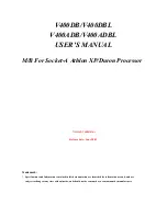 JETWAY V400DB User Manual предпросмотр