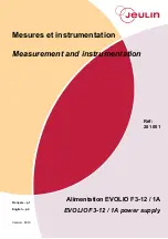 Предварительный просмотр 1 страницы Jeulin EVOLIO F3-12 / 1A Quick Start Manual